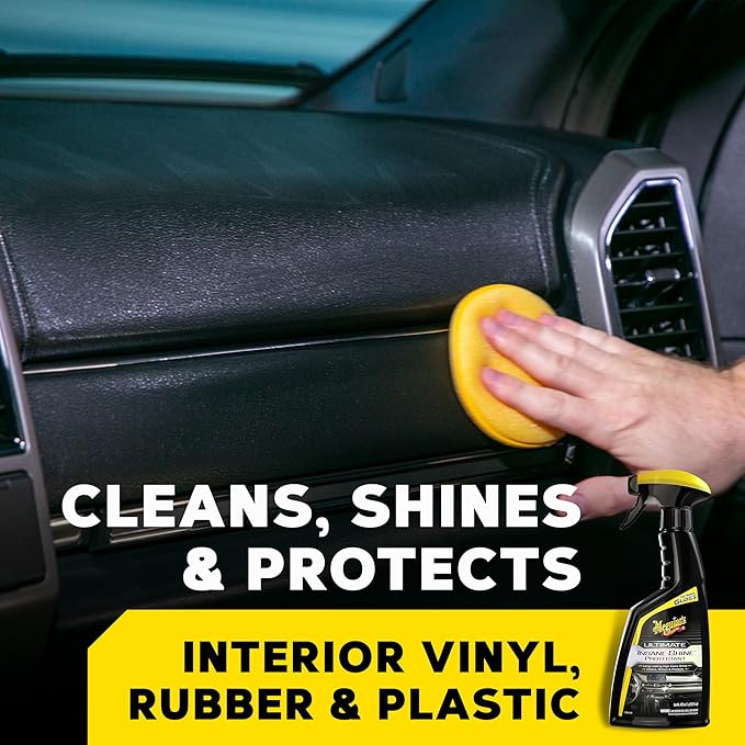 Meguiar's G220216 Ultimate Insane Shine Protectant, Car Cleaning Spray That Creates a Lasting and Glossy Shine, Auto Care Product Safe for Exterior and Interior Surfaces, 16 Oz