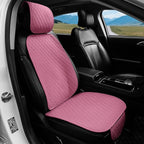 Linen Car Seat Covers Front Seat Covers Breathable Cloth Fabric Car Seat Protector - Universal Fit for Cars, Vans, SUVs, Trucks - 1 Units (1 Pack Pink)