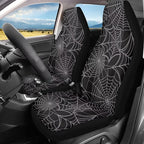 ELEQIN Cobweb Front Car Seat Covers 2pcs, Gothic Automotive Seat Covers Car Accessories Universal Size Fit for Most Cars,SUVs&Trucks&Vans