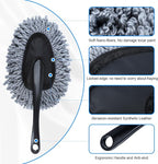IPELY 6 Pack Car Cleaning Supplies – Car Duster Interior & Brush Interior & Cleaning Gel, Car Detailing Cleaning Kit for Cars, Trucks, SUVs & RVs
