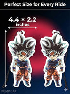 PumpCar 2 pieces Chubby Goku Ultra Instinct double-sided hanging Japanese anime cherry-scented Dragon Ball car air freshener Cool anime hanging for rearview mirror Car Interior Accessories Gifts
