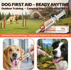 Activated Charcoal First Aid Kit -Emergency Support for Dogs, Cats & Puppies, Natural Charcoal Formula for Digestive Balance, Camping & Home Essential Oral Anti Diarrhea Digestive (60ml 1Tubes)