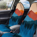 2 Pack Car Seat Towel Covers, Sweat Protector for Front Seats, Premium Thickened Microfiber with Sedona, Breathable & Quick Dry, Machine Washable Cover for Gym Running Beach Universal Fit Sunset