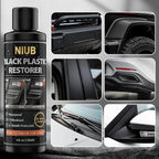 Plastic Restorer for Cars, 240ml Black Trim Restorer, Car Plastic Restorer, Plastic Restorer for Car Exterior, Restores Faded Plastic, Waterproof, Long-Lasting Shine & Protection,Outdoor Use Only