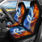 KEIAHUAN Dragon Fire Car Car Seat Covers Full Set Universal Fit Vehicle Bucket Seat Cover Stretchy Breathable Front and Rear Seat Covers for Most SUV,Sedan,Truck,Minivan