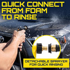 Foam King Car Wash Foam Gun, Foam Cannon for Hose Garden - The King of Suds - Ultimate Scratch Free Cleaning Car Soap Sprayer - Snow Foaming Blaster Fits all Garden Hose
