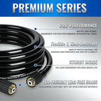 Hourleey Pressure Washer Gun and Hose Kit, 30 FT Kink Resistant Power Washer Hose and Replacement Wand Extension, 5 Nozzle Tips, M22-14 Fitting, 3600 PSI