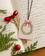 Red and Green Boho Christmas Berry Car Air Freshener 4 Pcs, Xmas Tree Wreath Snowflake Hanging Air Freshener for Cars Closet Drawer Books, Christmas Car Accessories Mirror Decor for Women