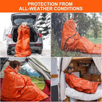 Emergency Sleeping Bags for Survival. Thermal Blanket Bivy Sack. Survival Bag. Emergency Go Bag Supplies. Cold Weather Protection from Exposure