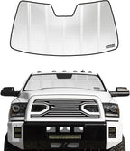 Windshield Sun Shade for Ram 2500/3500 2010-2018. Reflective Aluminum Film Front Window Sunshade - BLAZBLOCK