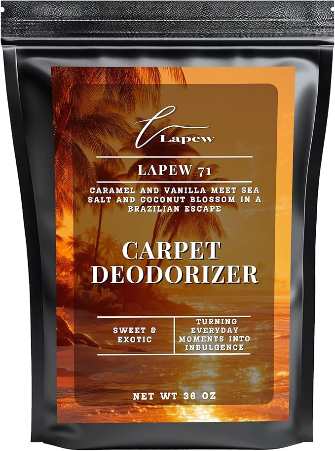 Lapew 71 Carpet Deodorizer Powder - Pet Safe Freshener for Vacuuming | Scented Odor Eliminator for Home | 36 oz