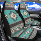 ELEQIN Car Seat Covers Universal High Back Fashion Cushion Protector for Car Truck Suvs,Sedans,Vehicles,Airbag Compatible Front Car Seat Covers 2 Pack Blue Aztec Tribal