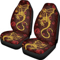Cool Dragon Print Car Seat Covers Set of for 2 Front Seats,Auto Accessories Protectors Decor Universal Fit for Car Truck SUV