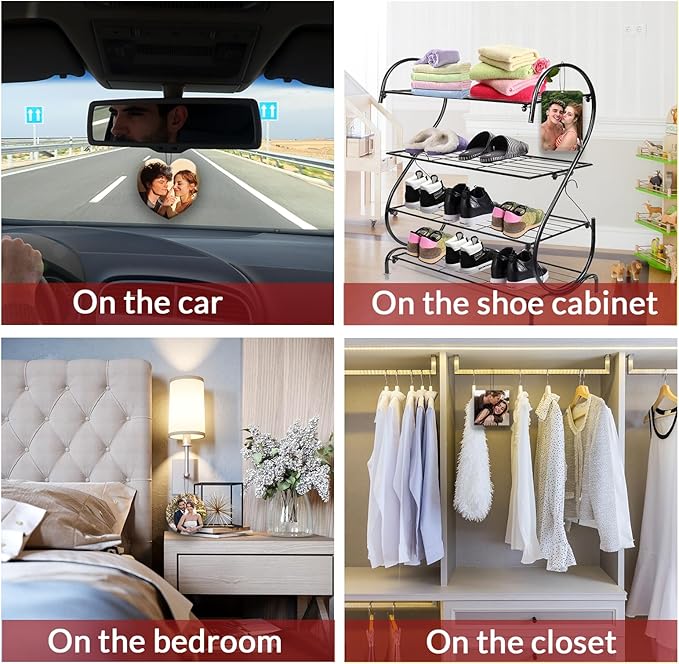 Custom Air Fresheners with Picture,Personalized Photo Air Freshener for Car,Customized Double Sided Dangle it Air Fresheners for Bedroom Bathroom Wardrobe Hanging Ornaments (1p-Square)