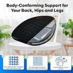 ERGO21 Travel Seat Cushion with LiquiCell Technology – Thin Orthopedic Butt Pillow for Sciatica, Tailbone, Coccyx & Back Pain – Seat Pad for Car Driving, Truck, Wheelchair, Airplane, Office, Home Use