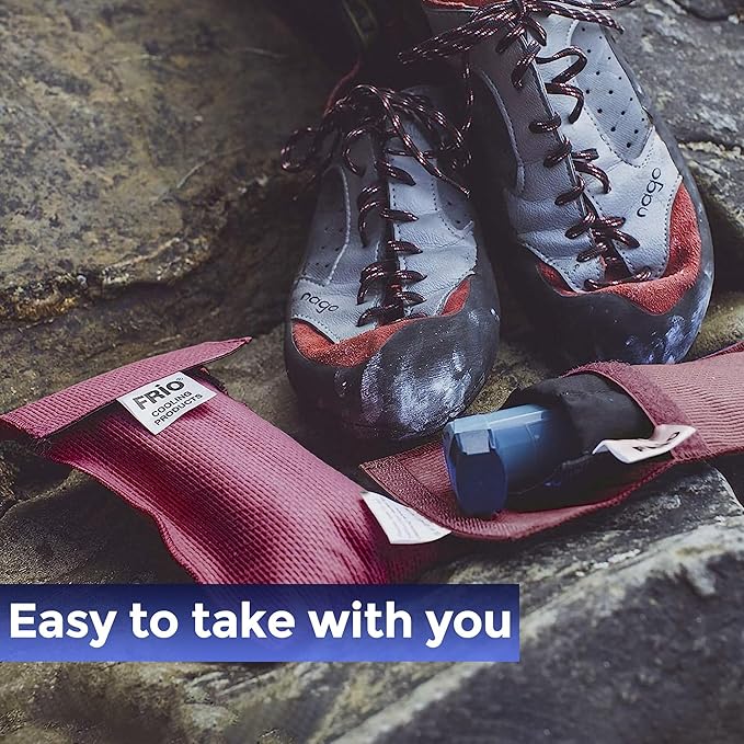 FRIO Cooling Wallet - Insulin Cooler for 45+ Hours of Stress Free On The Go - Burgundy - Individual