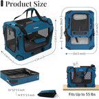 Extra Large Cat Carrier for 2 Cats, Soft Pet Car Travel XL Bag for Large Big Cat 20lbs+, for Two Cats Long Trips Ride 24"x16.5"x16.5" with Litter Box