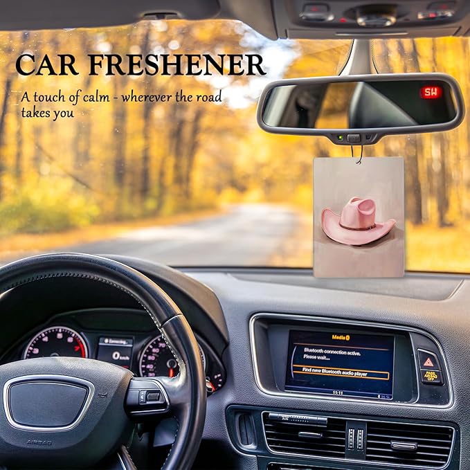 Pink Western Cowgirl Boots Air Freshener for Car,Room Decor Aesthetic Air Freshener Hanging 3 Pcs for Cars Closet Drawer Books Bathroom, Western Car Mirror Decor Accessories for Women