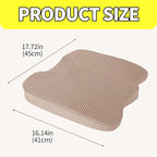 Comfort Memory Foam Seat Cushion for Car Seat Driver, Tailbone (Coccyx) Pain Relief Pad for Driving, Office Chair (Beige)