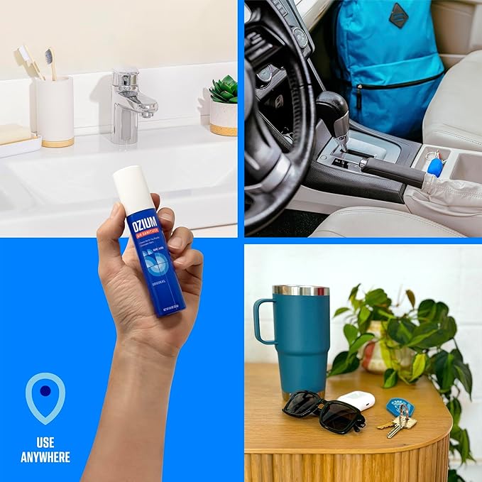 Ozium Air Sanitizer & Odor Eliminator for Homes, Cars, Offices and More, Outdoor Essence, 0.8 Oz (Pack of 2) (packaging may vary)