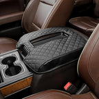JeCar Center Console Pad PU Leather Armrest Cushion Cover Interior Accessories Compatible with Chevy Silverado/GMC Sierra/Suburban/Tahoe/GMC YUKON 2014-2018, Black