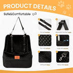 Dog Car Seat for Medium Dogs – Premium Pet Booster Seat with Two Pet Safety Belts, Detachable Washable Cover Non-Slip Base, Portable Dog Travel Seat for Road Trips & Daily Errands Up to 35lbs