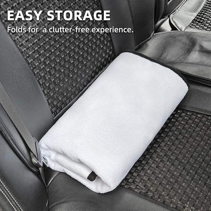 Waterproof Sweating Car Seat Cover for Post Gym Workout, Running, Swimming, Beach and Hiking, Universal Fit Non-Slip Bucket Seat Protector for Cars SUV Trucks, Machine Washable (White)