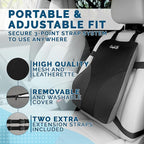 ComfiLife Lumbar Support Pillow for Office Chair – Premium Memory Foam Lumbar Pillow – Back Support for Office Chair, Car – Back Pain Relief, Improves Posture – 3 Adjustable Straps, Mesh + Leatherette