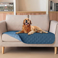 gogobunny 100% Double-Sided Waterproof Dog Bed Cover Pet Blanket Sofa Couch Furniture Protector for Puppy Large Dog Cat, Reversible (32x53 Inch (Pack of 1), Dark Blue/Light Blue)