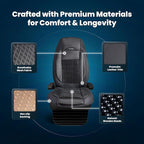 Semi Truck Beaded Seat Covers, Cooling Car Seat Cushion for Back Support, Anti-Sweat Seat Covers for Trucks, Universal Fit for Volvo, Kenworth, Freightliner, Improved Comfort & Durability (2)