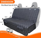 Bench Dog Car Seat Covers for SUV, Waterproof Dog Seat Cover for Back Sea, Dog Seat Cover Protector for Suvs,Cars,Trucks, Heavy Duty Non-Slip Split Bench, Pet & Kid Proof (52" W)