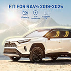 Car Window Shades for Toyota RAV4 2019-2025 Accessories - Full Set 8PCS Side Window Sunshades with Memory Frame & Blackout Fabric, Privacy UV Shield for Camping/Travel
