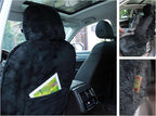 SHEEPSKIN ELITE Premium Sheepskin Car Seat Cover - All Season Comfort and Protection, Easy Installation (56" x 23", Black Color)