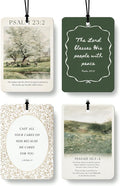 Vintage Christina Air Freshener 4 Pcs, Retro Cottagecore Bible Verse Floral Hanging Air Freshener for Cars Closet Drawer Books, Religious Christian Car Accessories Mirror Decor for Women