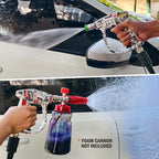 Bear Force High Pressure Washer Gun 3000 PSI Max, Color Painted Power Washer Short Gun M22-ID14mm with 1/4” Quick Connector & 5 Spray Nozzles, Car Wash, Car Cleaning, Car Care Detailing