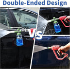 FENG PAI Foam Cannon Dual-Connector Accessory, Pressure Washer Double Tip Attachment for Soap Cannon with 7PCS Pressure Washer Sprayer Nozzles for Car Wash,1/4" Quick Connect, Without Foam Cannon