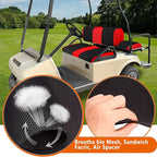Golf Cart Covers Front and Back Seat Fit for EZGO TXT OEM Ordinary Seat Cushion, Washable EZGO Golf Cart Seat Cover, Red Fabric Seat Cover for EZGO TXT