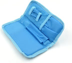 Goldwheat Insulin Cooler Travel Case Diabetic Medication Organizer Medical Cooler Bag with 2 Ice Pack Waterproof and Insulation Liner, Light Blue