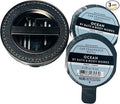 Bath and Body Works Leather Stitched Car Easy Open Fragrance Holder and Ocean Disc Refills Set of 3