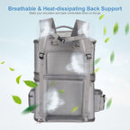 Detachable Double Pet Carrier Backpack for Cats and Small Dogs, Cat Travel Carrier for 2 Cats, Perfect for Traveling/Hiking/Camping, Grey