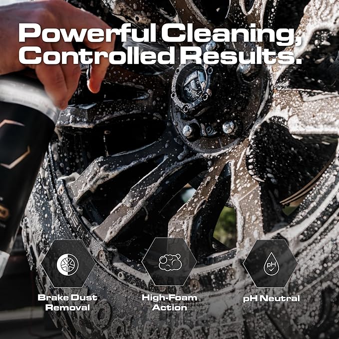 Blackline Wheel & Tire Cleaner Spray - Non-Acidic Brake Dust Remover Bug Remover & Wheel Cleaner for Cars, Trucks and More — Versatile, Fast Acting, and Safe for Most Finishes