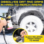 Foam Cannon Pressure Washer Gun, Stubby Foam Sprayer for Car Wash, Power Washer Swivel for Pressure Washers - Incl. Wash Mitt & Microfiber Towel, Ultimate Detailing Kit for Deep Cleaning