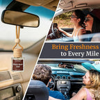 Car Air Freshener Diffuser 2 Pack, Hanging Car Fragrance Diffuser - Fresh Linen Fragrance Oil Air Diffuser for Car, Long Lasting Refreshing Fragrance Gift, Pack of 2