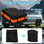 Waterproof Rooftop Cargo Bag, 21 Cubic Feet Heavy Duty Travel Car Roof Storage Bag with Anti-Slip Mat, Foldable Luggage Carrier for SUV Sedan Truck, Ideal for Road Trips Vacations Black