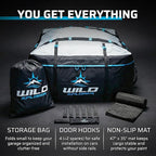 Rooftop Cargo Carrier - 19 Cubic Feet (XL), Waterproof Soft Shell Car Roof Cargo Carrier, Heavy Duty Car Top Luggage Cargo Bag with Patented Door Hooks and Non-Slip Mat
