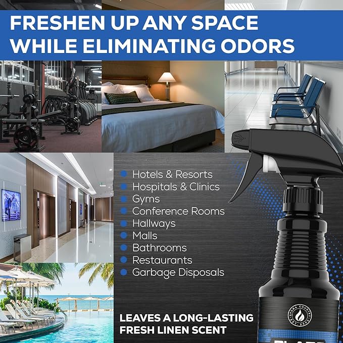 Blaze Away Commercial Air Freshener & Odor Eliminator for Strong Odor - Industrial-Grade Room Spray & Room Deodorizer for Home, Car, Smoke & Pet Odors - Long-Lasting Odor Absorber, Room Fresheners