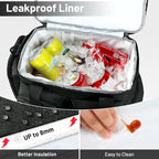 MIER Lunch Box for Men Heavy Duty Insulated Lunch Bag 20 Cans Large Leakproof Soft Cooler Bags with Multiple Pockets for Picnic Work Travel (Dark Gray)