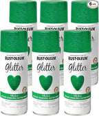 Rust-Oleum 277781-6PK Specialty Glitter Spray Paint, 10.25 Oz, Kelly Green, 6 Pack