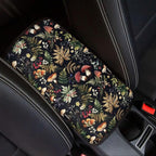 Dreaweet Car Armrest Cover Pad Black Center Console Cover Replacement for Car SUV Truck Sedan,Cute Mushroom Car Accessories for Women Girly
