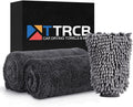 TTRCB Car Wash Kit, Car Cleaning Kit, 2PCS Car Drying Towel (36" x 24"), Car Wash Mitt, Microfiber Towels for Cars, Ultra-Absorbent, Streak Free, Car Detailing Accessories Supplies for SUV, RV, Trucks